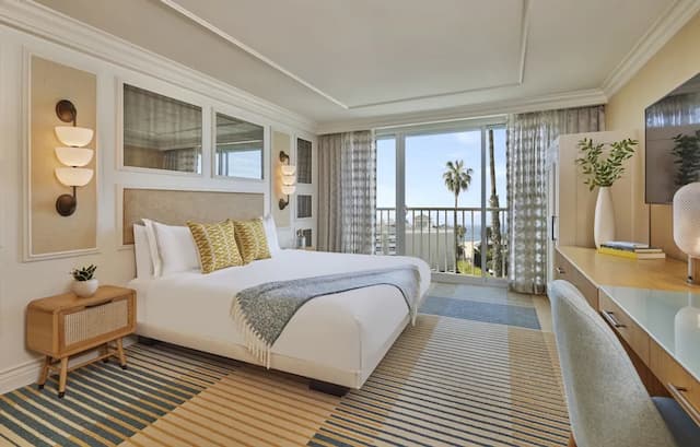 聖莫尼卡總督酒店-Room, 1 King Bed, Partial Ocean View (Mobility/Hearing, Roll-In Shower)-5