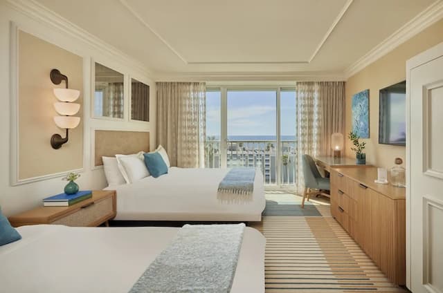 聖莫尼卡總督酒店-Mobility/Hearing Accessible Ocean View Two Queens, Tub-9