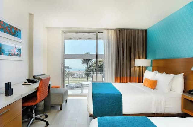 海岸酒店-客房, 2 張標準雙人床, 部分海景-10