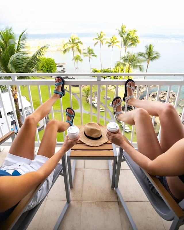 グランド ナニロア ホテル ヒロ - ダブルツリー バイ ヒルトン-ルーム クイーンベッド 2 台 ラナイ オーシャンフロント-3