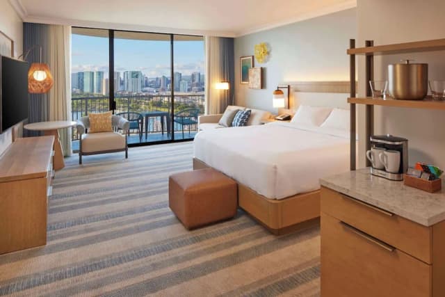 힐튼 하와이안 빌리지 와이키키 비치 리조트-룸, 킹사이즈침대 1개, 바다 전망 (Rainbow Tower, Renovated)-5