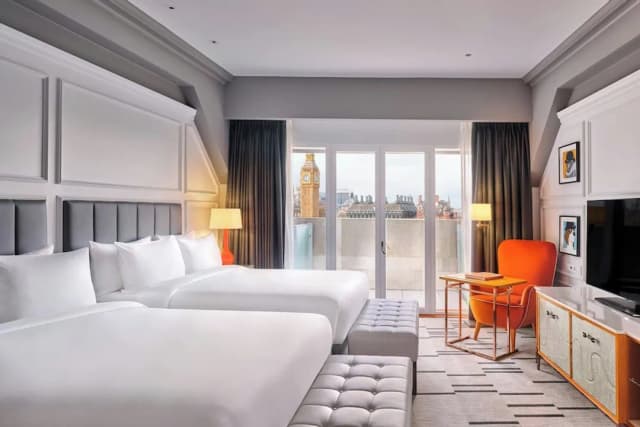 런던 메리어트 호텔 카운티 홀-패밀리룸, 더블침대 2개, 발코니 (View)-7