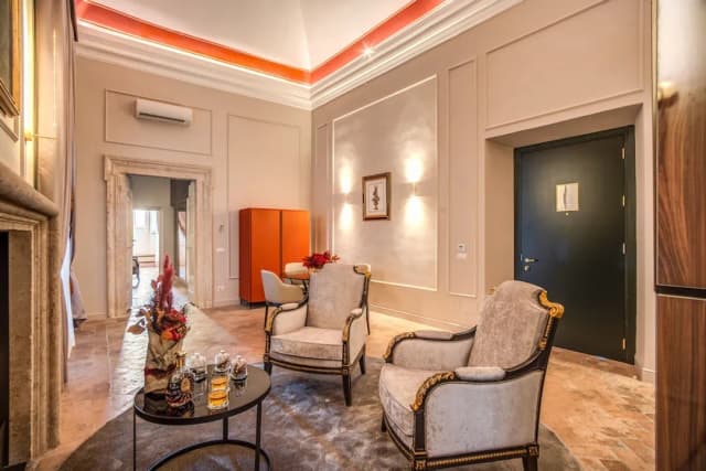 エイチ ボロミーニ パラッツォ パンフィーリ-ラグジュアリー スイート キングベッド 1 台ソファーベッド付き シティビュー-11