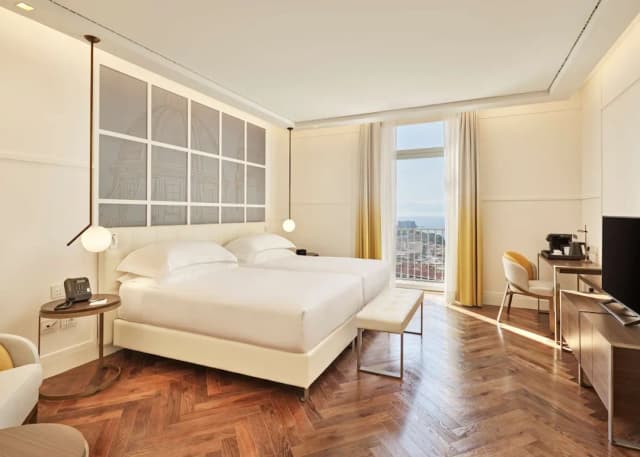 힐튼 큐리오 컬렉션, 드 보나르트 나폴리-디럭스룸, 싱글침대 2개, 바다 전망-4