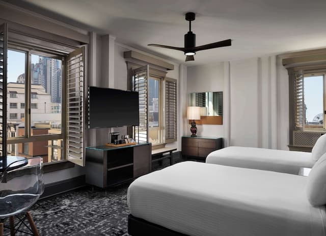 三藩市巴恩斯酒店 (希爾頓啟繽精選酒店)-客房, 2 張加大雙人床, 無障礙, 浴缸 (Mobility, Hearing)-6