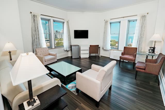 Congress Plaza Hotel-标准套房, 1 张特大床, 湖景, 湖畔-1