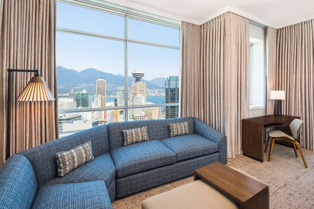 溫哥華市中心希爾頓酒店-套房, 1 張特大雙人床, 露台, 城市景 (2 Room)-2