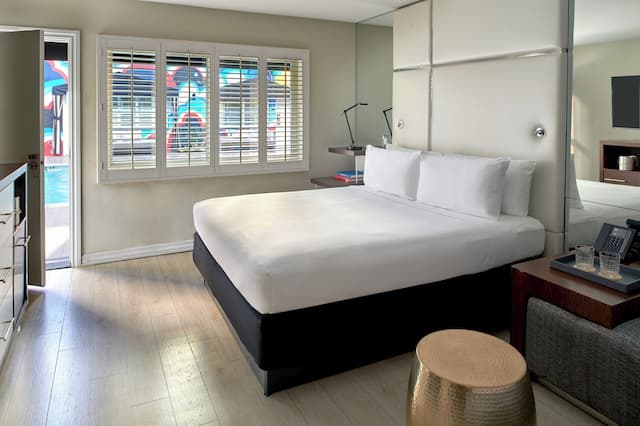 ホテル ジギー ロサンゼルス-ルーム キングベッド 1 台 プールビュー-7