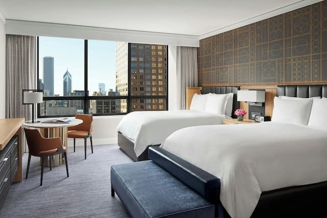 ザ リッツ カールトン シカゴ-ルーム ダブルベッド 2 台 シティビュー-1