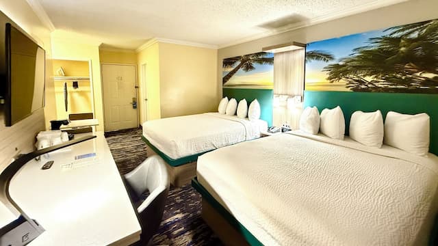 洛杉磯國際機場威尼斯海灘國王碼頭溫德姆戴斯酒店-標準客房, 2 張標準雙人床-1