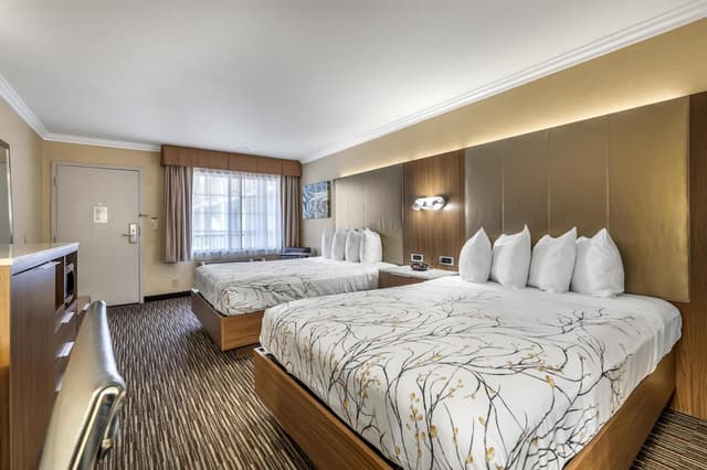 貝斯特韋斯特機場公園飯店 - 洛杉磯 LAX 機場-標準客房, 2 張加大雙人床, 非吸煙房, 冰箱和微波爐-2