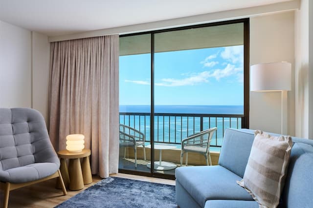 하얏트 리젠시 와이키키 비치 리조트 & 스파-주니어 스위트, 킹사이즈침대 1개 및 소파베드, 바닷가-6