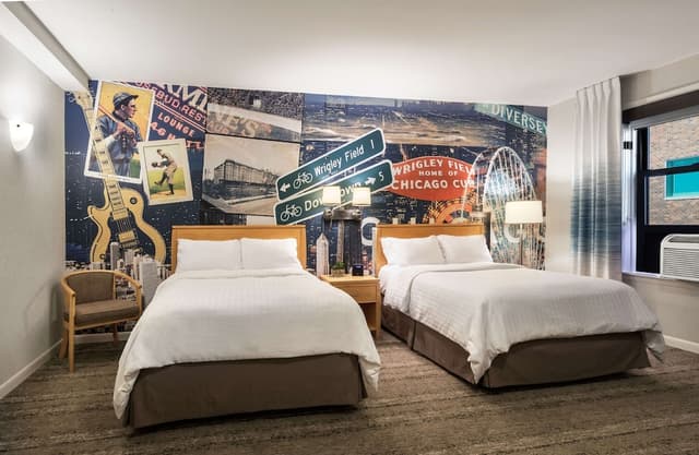 芝加哥林肯公園弗西酒店-客房, 2 張標準雙人床-1