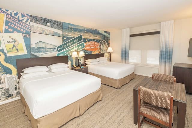 芝加哥林肯公園弗西酒店-客房, 2 張加大雙人床, 轉角-1