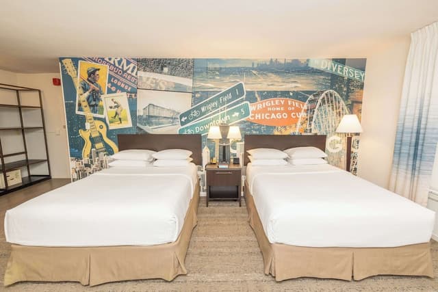 芝加哥林肯公園弗西酒店-客房, 2 張加大雙人床, 轉角-2