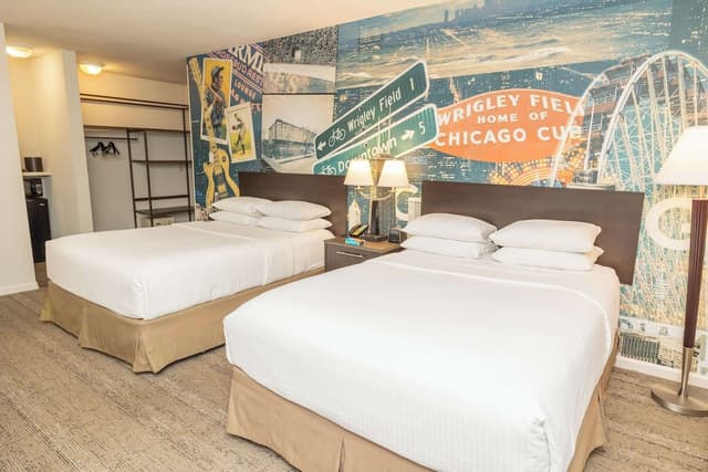 芝加哥林肯公園弗西酒店-客房, 2 張加大雙人床, 轉角-3
