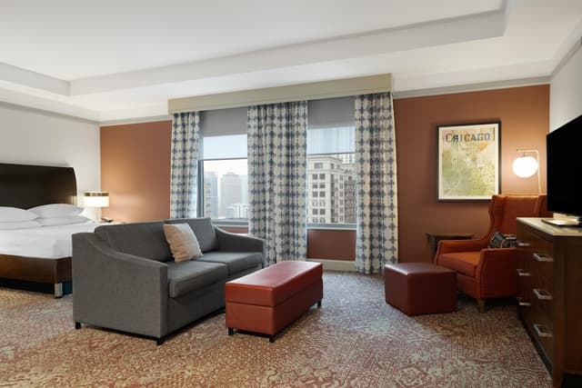 芝加哥市中心/華麗一英里希爾頓花園酒店-普通套房, 1 張特大雙人床及 1 張梳化床-5