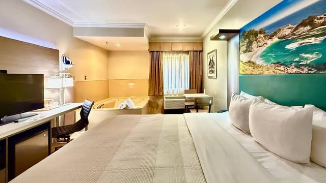 洛杉磯機場 - LAX 凱藝套房飯店-客房, 1 張特大雙人床, 浴缸-12