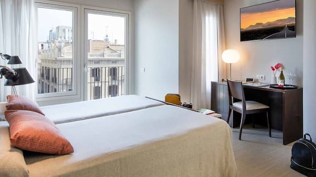Park Hotel Barcelona-高级双床房, 阳台-5
