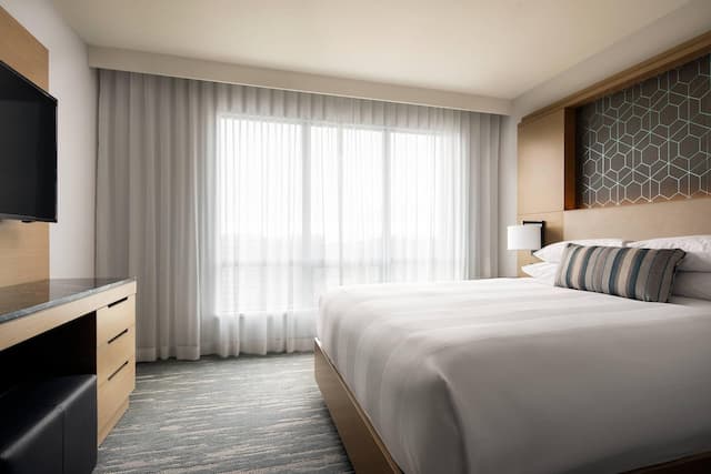 溫哥華機場萬豪酒店-普通套房, 1 張特大雙人床及 1 張梳化床-9