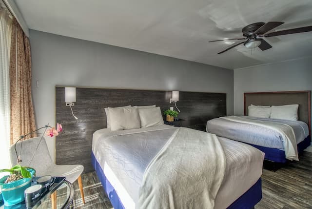 ウォーフ イン-クラシック ルーム クイーンベッド 2 台 冷蔵庫-11