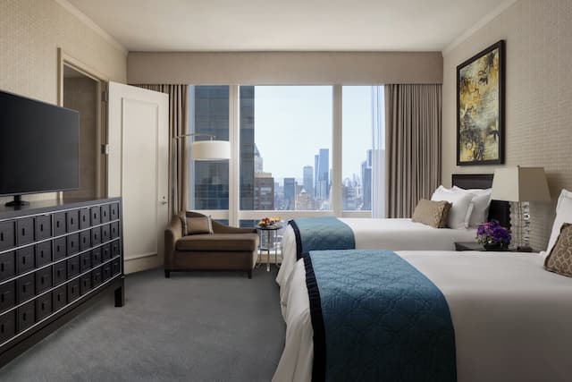 만다린 오리엔탈, 뉴욕-Hudson River View, 룸, 싱글침대 2개, 장애인 지원-1