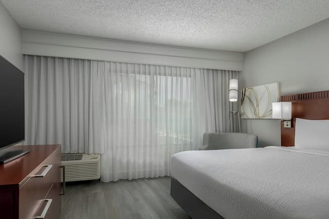 Courtyard by Marriott Houston Rice University-Room, 1 King Bed with Sofa bed (Hearing Accessible)-5