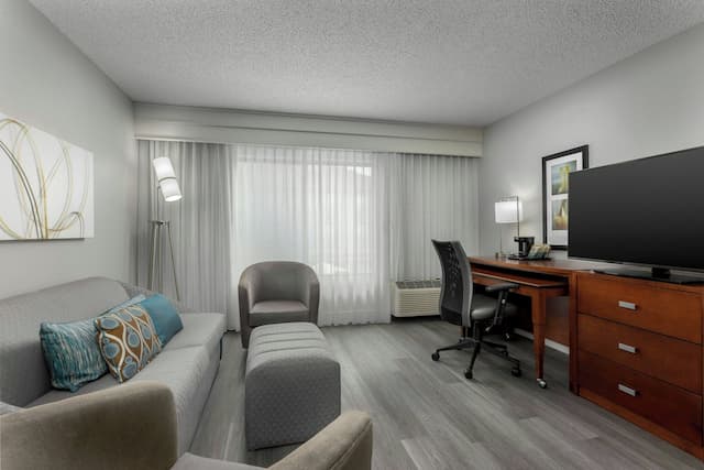 Courtyard by Marriott Houston Rice University-Room, 1 King Bed with Sofa bed, Pool View-5