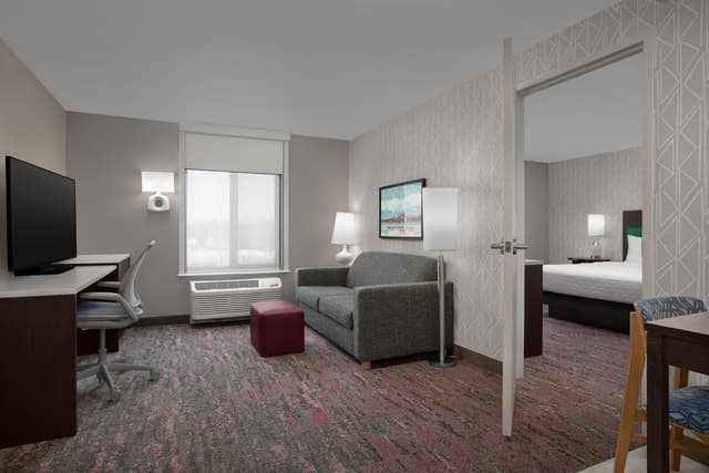 安克拉治/中城希爾頓惠庭飯店-套房, 1 張特大雙人床 (Roll-in Shower)-5