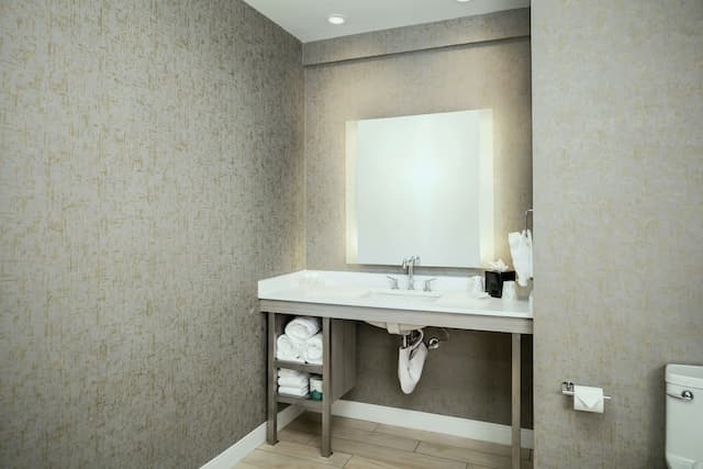 華盛頓西雅圖貝爾維尤市中心希爾頓花園酒店-客房, 2 張加大雙人床, 無障礙, 非吸煙房 (mob/hearing acc w/ roll-in shower)-4