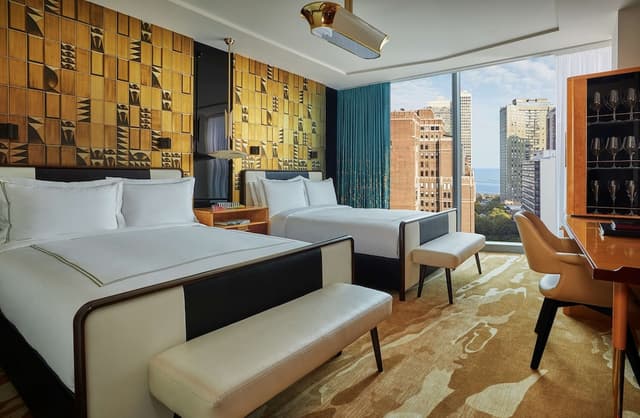 芝加哥總督酒店-豪華客房, 2 張加大雙人床-8