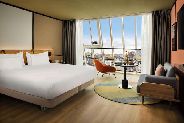 阿姆斯特丹 Avani 博物館區飯店 (前稱 NH 阿姆斯特丹博物館區)-高級客房, 運河景 (Panoramic, Extra Bed 2adults + 1child)-2