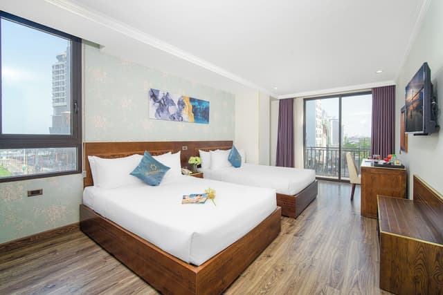 グランド シー ビュー ホテル & スパ-プレミア 4 人部屋 バルコニー オーシャンビュー (Twin)-1