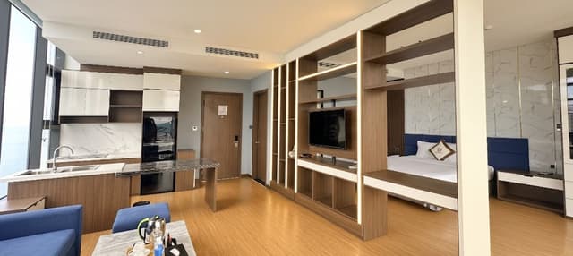 ヴェスナ ホテル ニャチャン-プレミアム ダブルルーム バルコニー パーシャル オーシャン ビュー-10