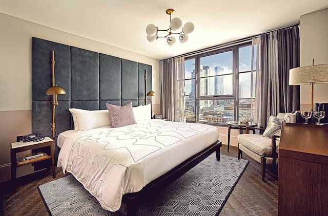 芝加哥霍克斯頓飯店-標準雙人房, 1 張特大雙人床-1