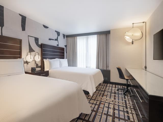 ヒルトン ニューヨーク ファッション ディストリクト-ダブルサイズベッド 2 台-4