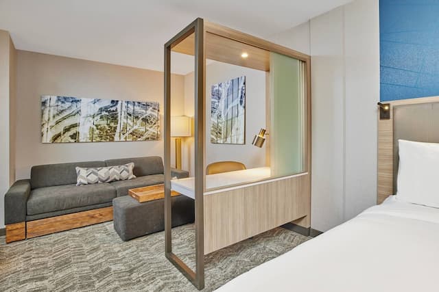 SpringHill Suites by Marriott Chicago Chinatown = 芝加哥中國城萬豪春丘套房飯店-套房, 多張床 (Mobility Accessible, Roll-In Shower)-4