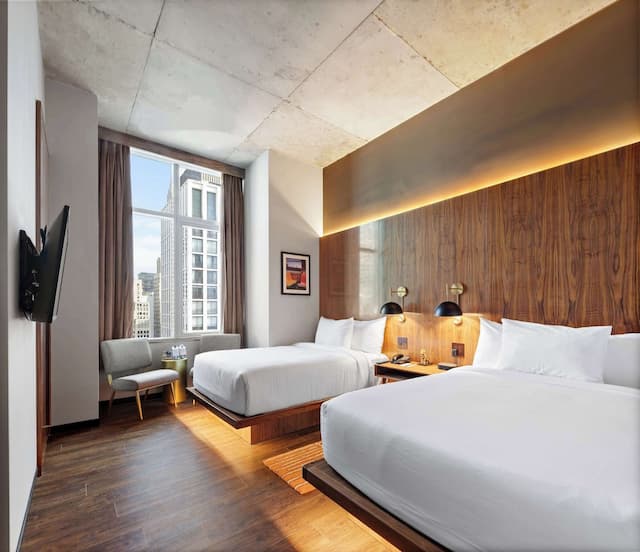 グレイソン  ホテル イン ザ アンバウンド コレクション バイ  ハイアット-ルーム ダブルベッド 2 台 シティビュー-1