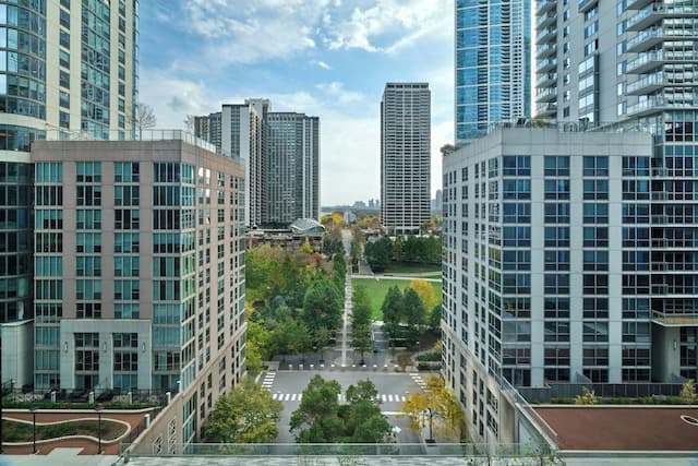 芝加哥瑞吉飯店-高級客房, 1 張特大雙人床, 公園景觀-3