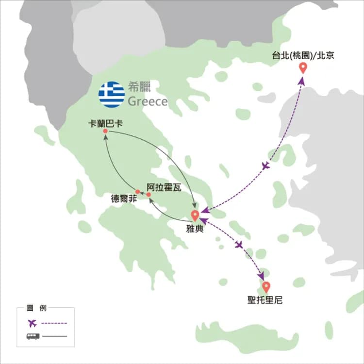 地圖僅提供路線示意參考，並未依照比例繪製，請見諒。-