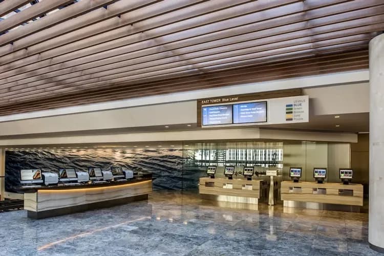 Check-in/check-out kiosk