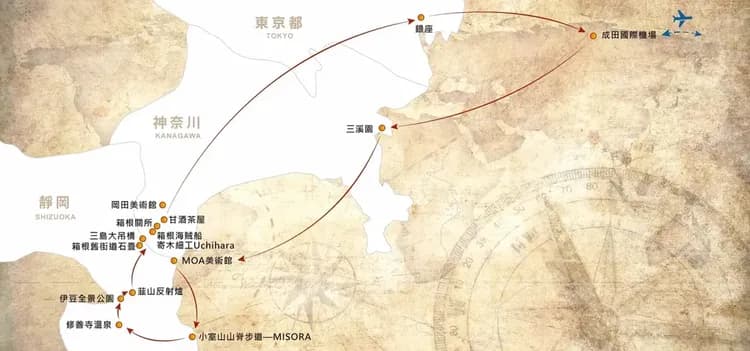 璽品伊豆箱根富士6日_地圖