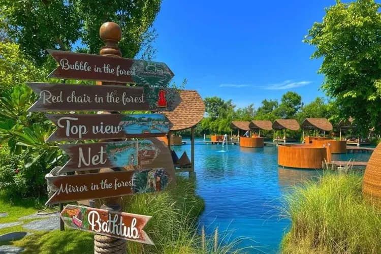 森林中的泡泡(水上漂浮咖啡廳)