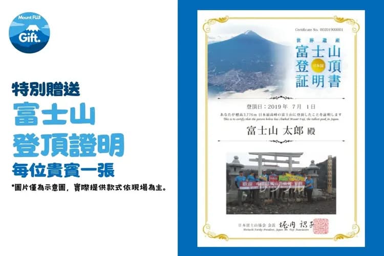 挑戰富士山丨專屬紀念禮