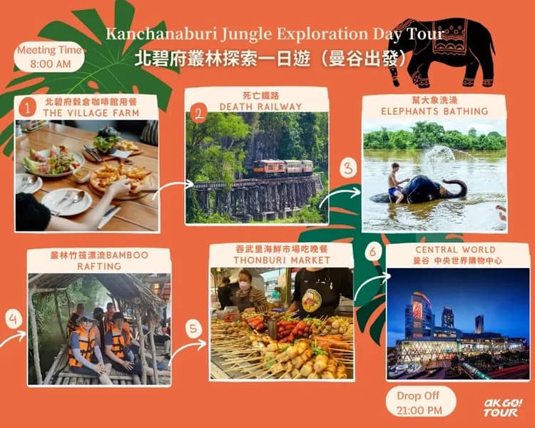 【曼谷出發 · 私人包車】貼近長頸鹿 · 北碧野生動物園一日遊-7