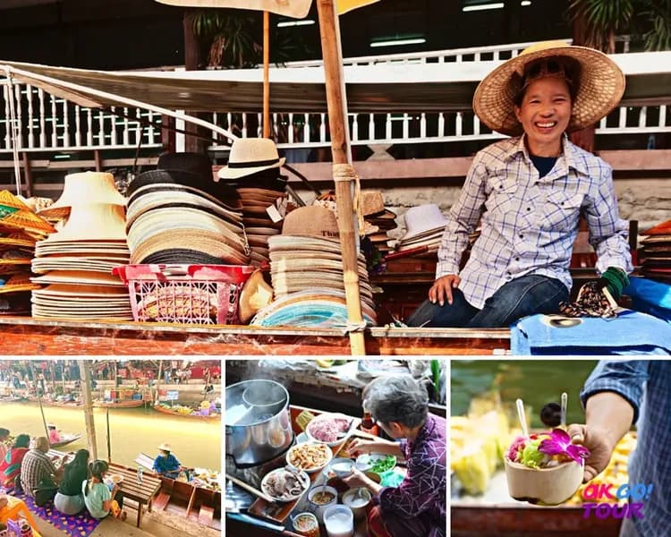 【曼谷出發 · 私人包車】丹嫩沙朵水上市場 + 美功鐵道市場 + 河濱夜市或吞武里海鮮市場一日遊-5