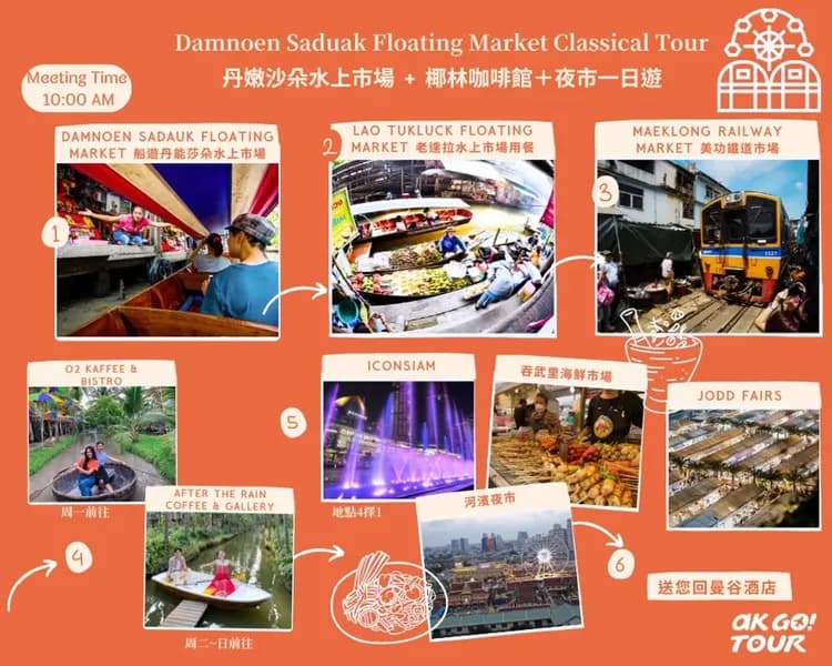 【曼谷出發 · 私人包車】丹嫩沙朵水上市場 + 椰林咖啡館＋夜市一日遊-12