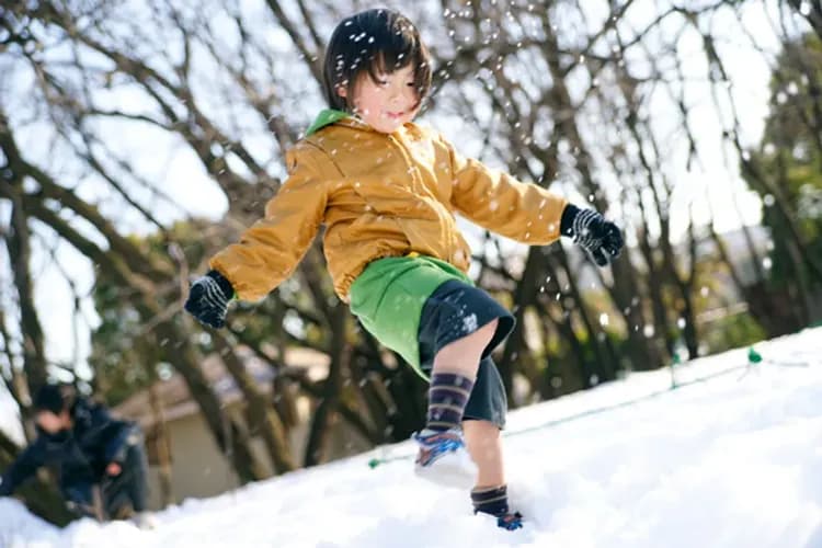 神鍋高原戲雪(雪盆)