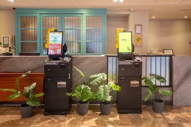 Check-in/check-out kiosk