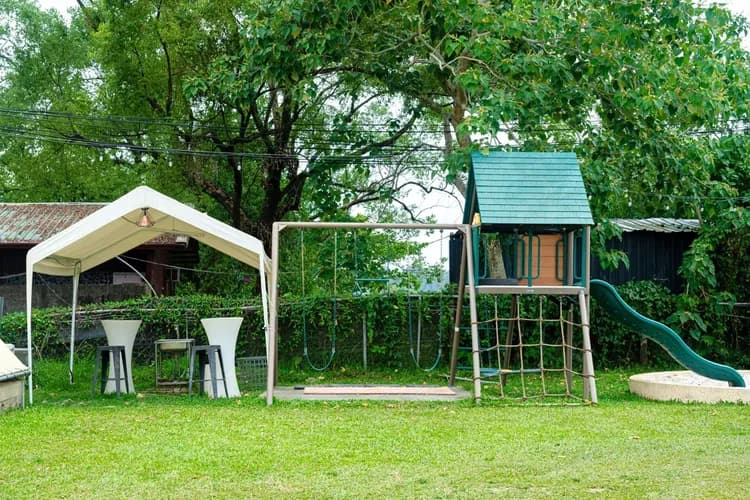 露悠悠露營區 | 神殿帳篷大空間含冷氣！ 戲水池、遊戲區，親子首選！-3